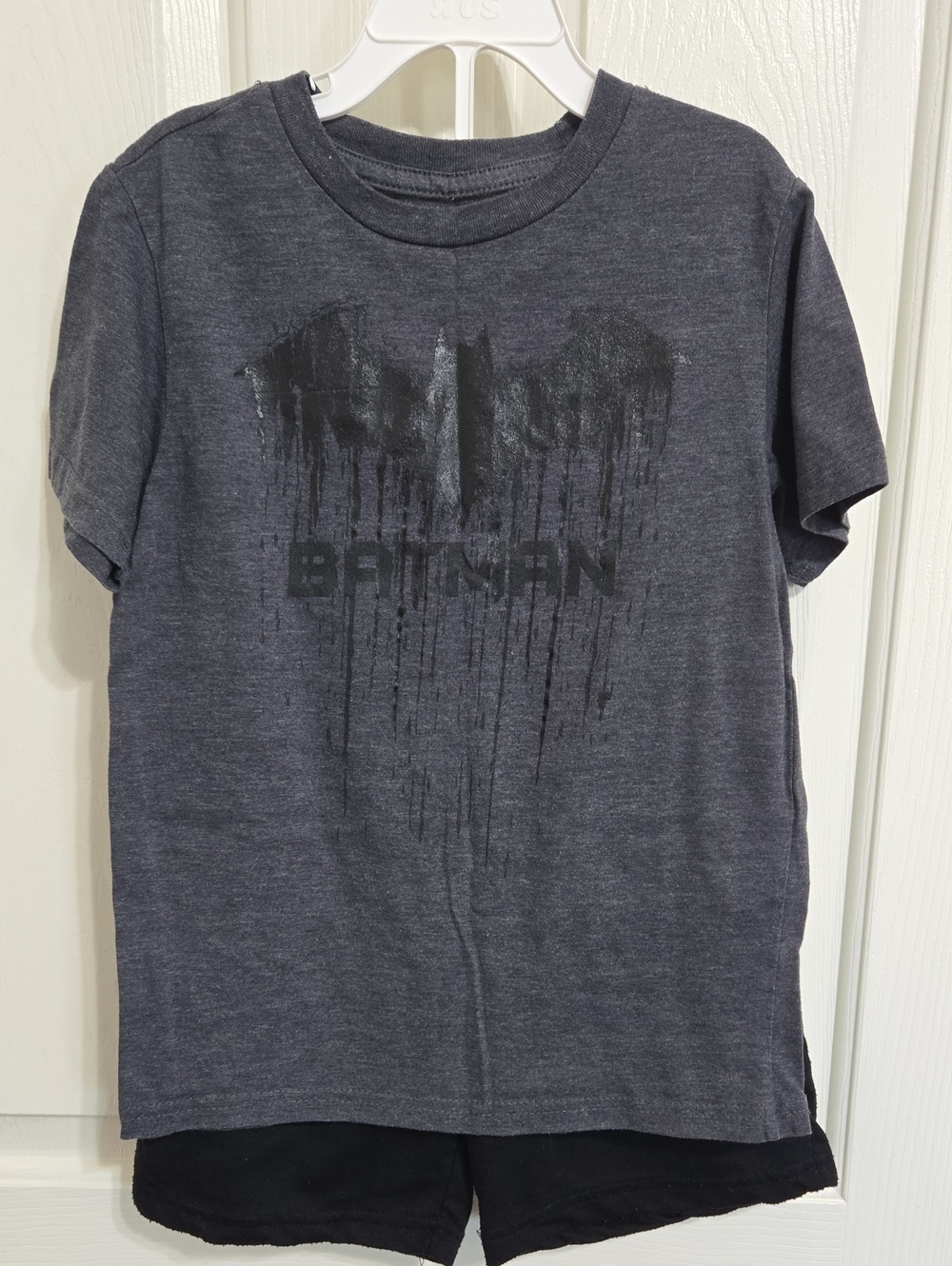 Batman grey and black shirt with matching shorts